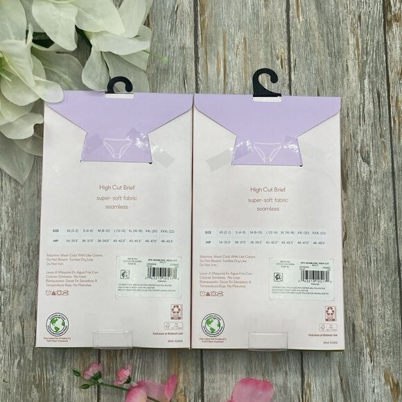 Women's Seamless Hi Cut Panties Underwear 2, 6-Packs Size XS - Picture 2 of 6